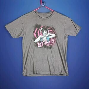 WWE Alexa Bliss Shirt Boys Large Gray Graphic Let Him In Wrestling Tee